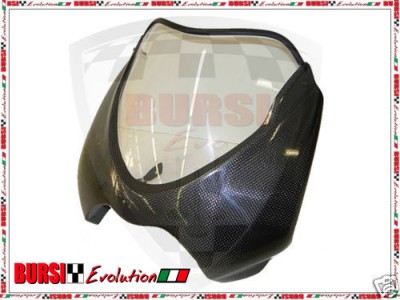 SU ORDINAZIONE. Cupolino in carbonio con plexiglass per Ducati Monster